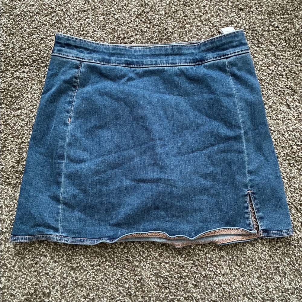 American Eagle denim high rise mini skort size 2